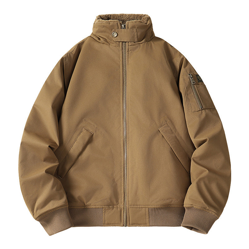 🧥 Plush-Lined Warmth, Relaxed Bomber Fit | Men's Jacket