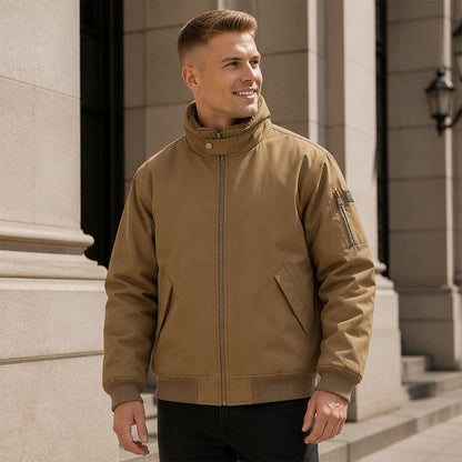 🧥 Plush-Lined Warmth, Relaxed Bomber Fit | Men's Jacket