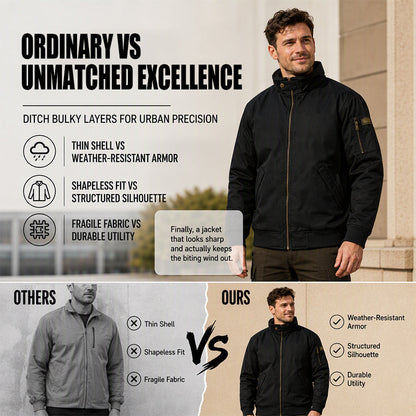 🧥 Plush-Lined Warmth, Relaxed Bomber Fit | Men's Jacket
