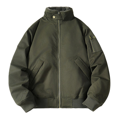 🧥 Plush-Lined Warmth, Relaxed Bomber Fit | Men's Jacket