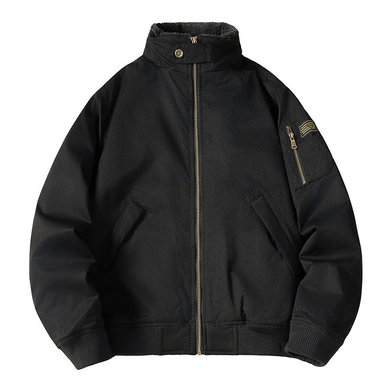 🧥 Plush-Lined Warmth, Relaxed Bomber Fit | Men's Jacket
