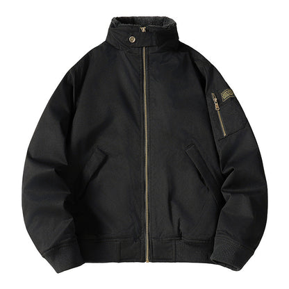 🧥 Plush-Lined Warmth, Relaxed Bomber Fit | Men's Jacket