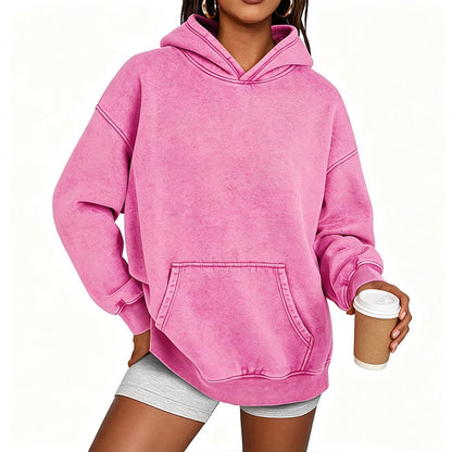 ✨Unisex Casual, Loose-Fitting, Stonewashed Hoodie