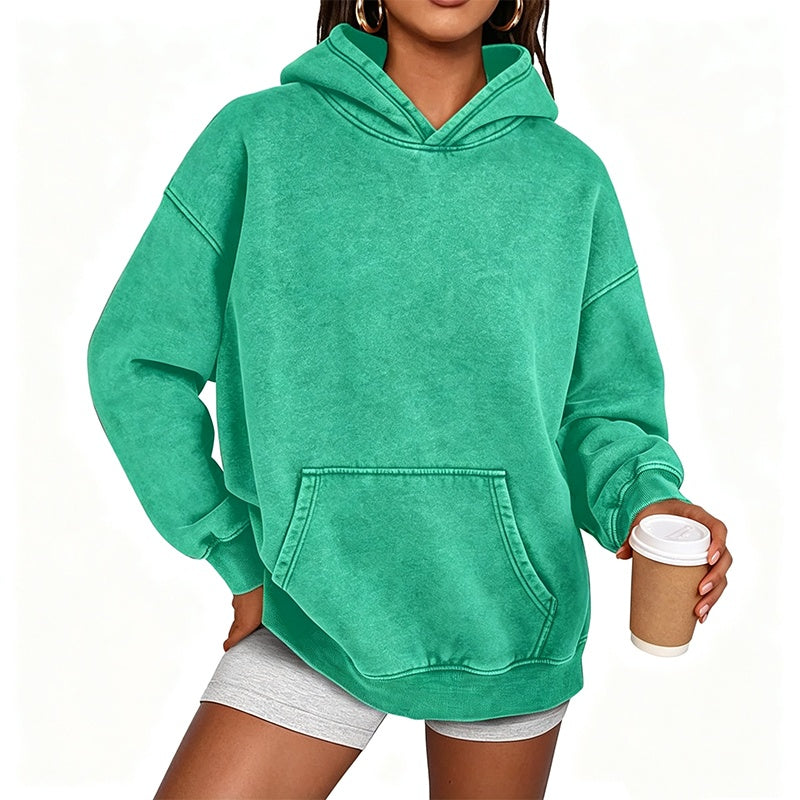 ✨Unisex Casual, Loose-Fitting, Stonewashed Hoodie