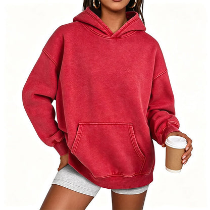 ✨Unisex Casual, Loose-Fitting, Stonewashed Hoodie