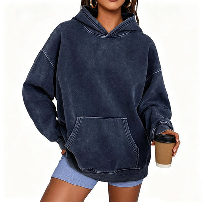 ✨Unisex Casual, Loose-Fitting, Stonewashed Hoodie