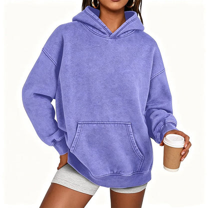 ✨Unisex Casual, Loose-Fitting, Stonewashed Hoodie
