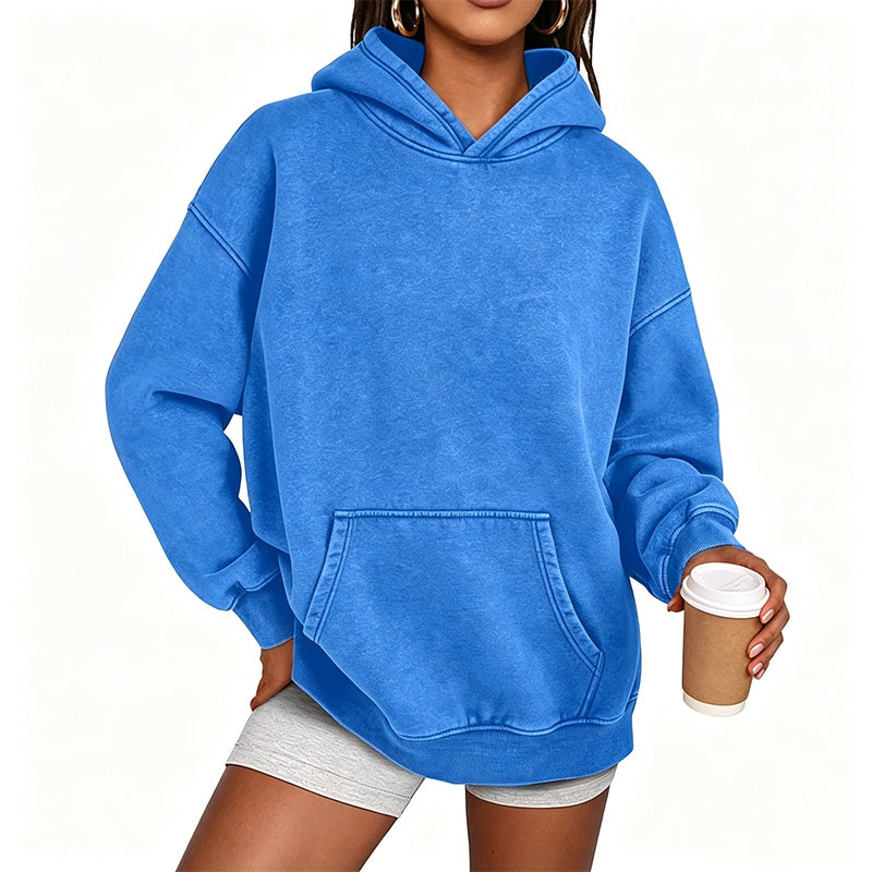 ✨Unisex Casual, Loose-Fitting, Stonewashed Hoodie