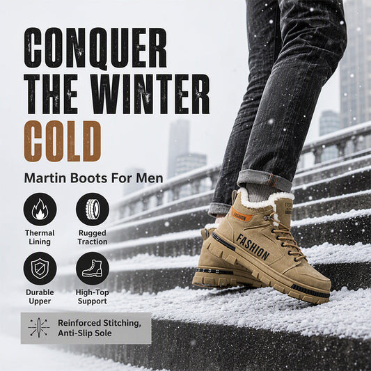 🔥Men's Non-Slip Warm-Lined Martin Boots🥾