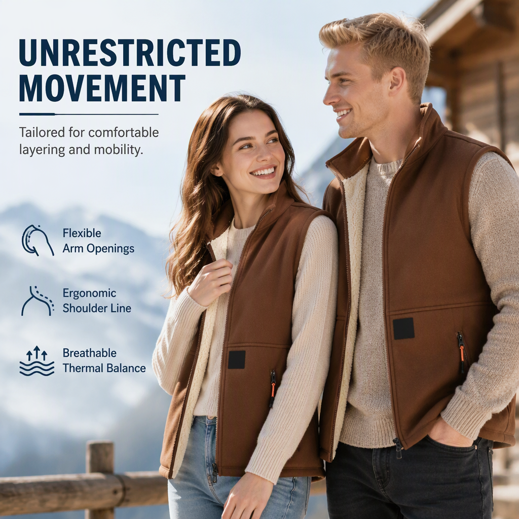 🔥Unisex Winter Plush-Lined Warm Vest❄️