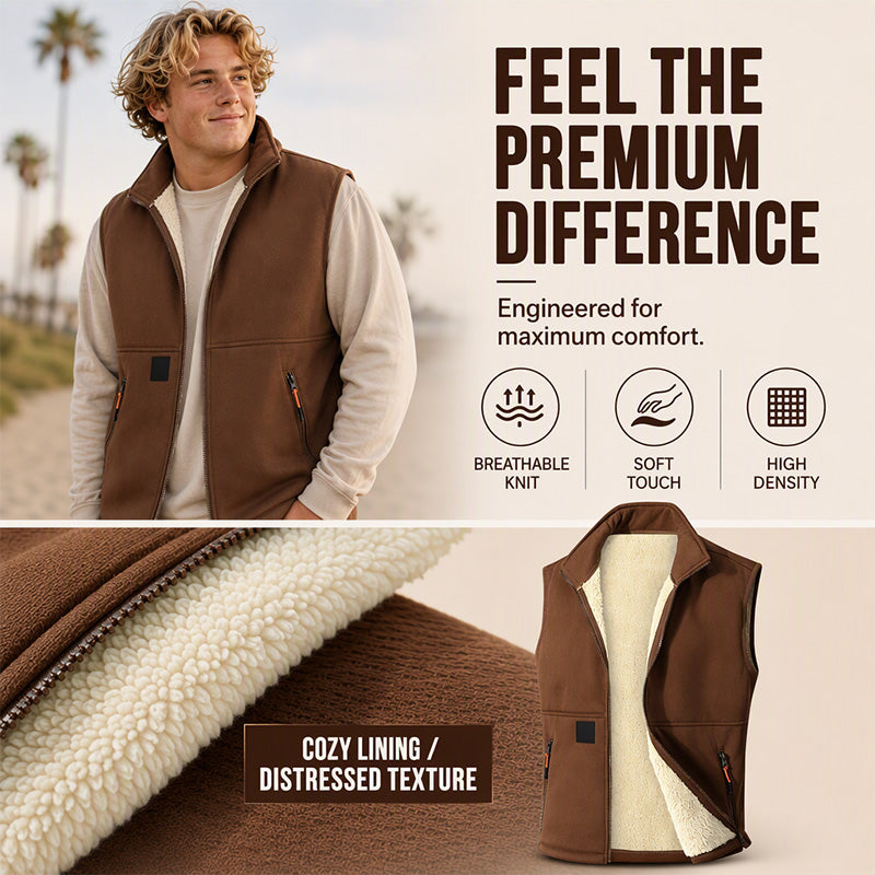 🔥Unisex Winter Plush-Lined Warm Vest❄️