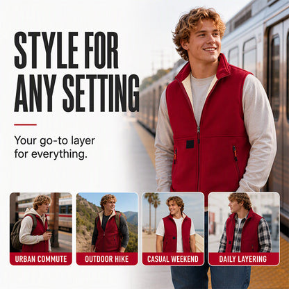 🔥Unisex Winter Plush-Lined Warm Vest❄️