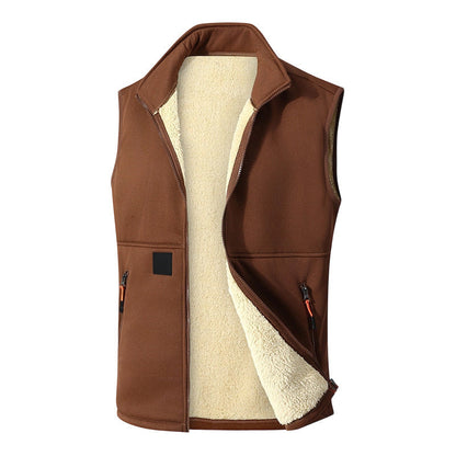 🔥Unisex Winter Plush-Lined Warm Vest❄️