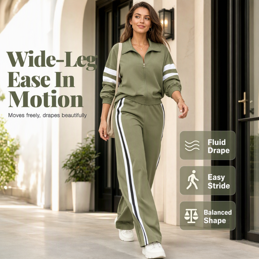 🌸💖Women's Casual Sweatshirt and Wide-Leg Pants Set