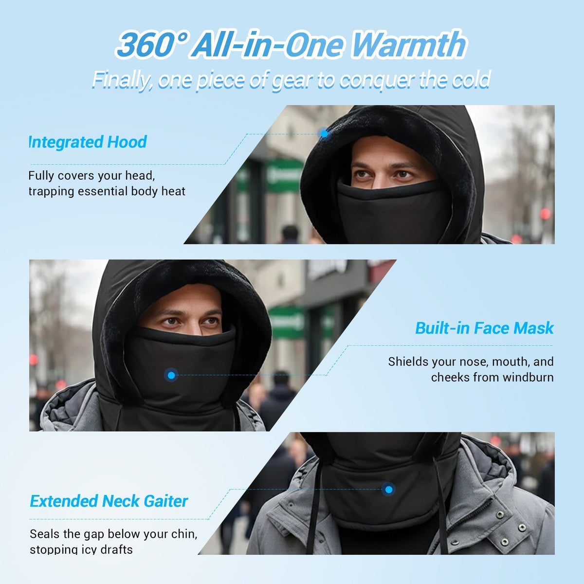 🔥Plush-lined Thickened Thermal Hat with Face Mask