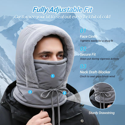 🔥Plush-lined Thickened Thermal Hat with Face Mask