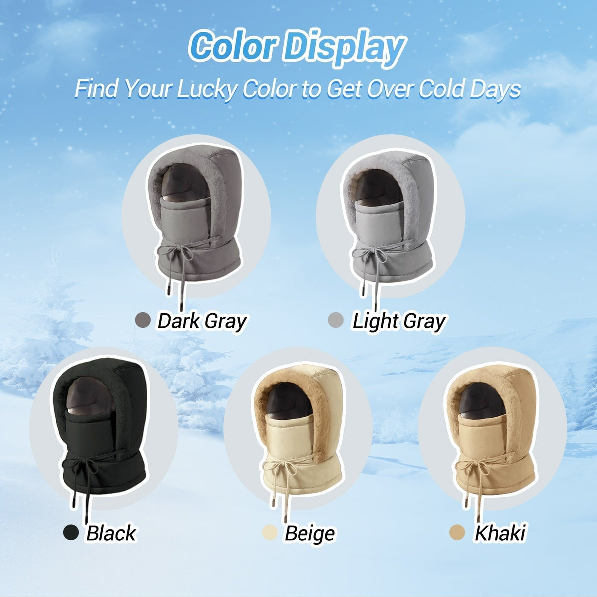 🔥Plush-lined Thickened Thermal Hat with Face Mask
