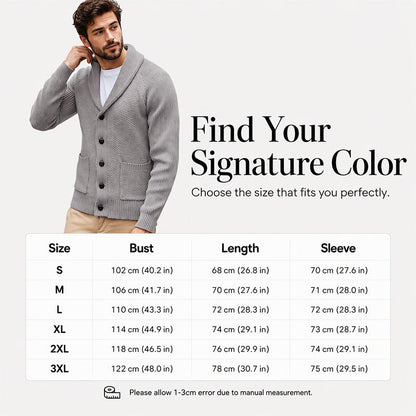 🧶 Men's Casual Shawl-Collar Cardigan — Classic Fit and Soft Knit ✨