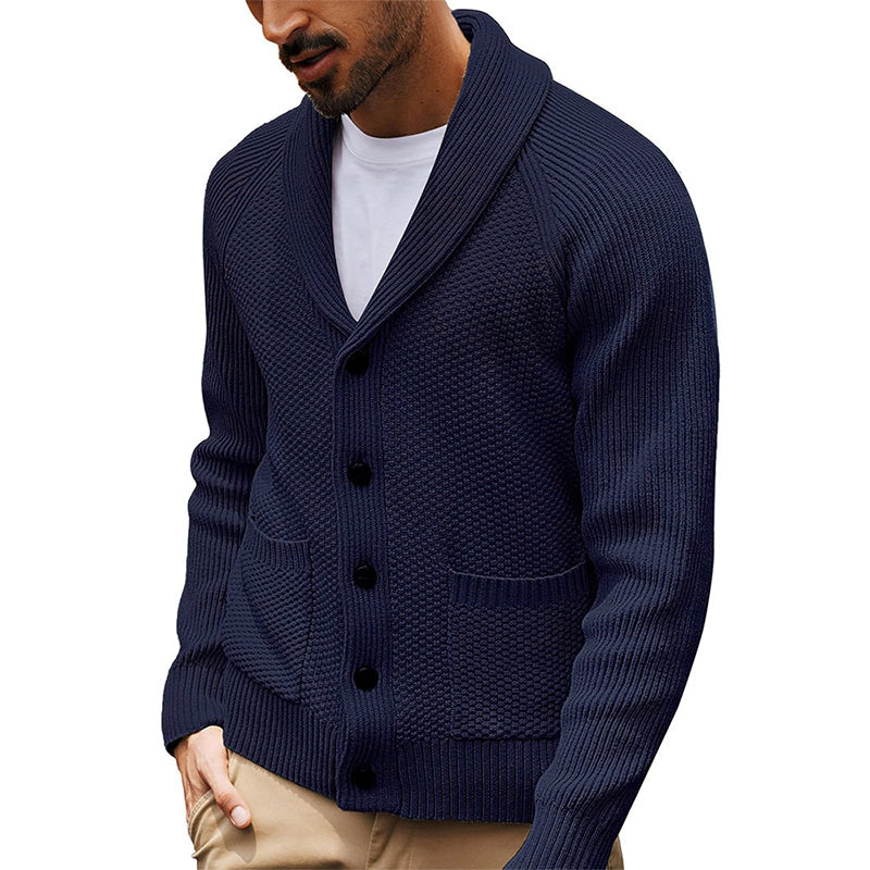 🧶 Men's Casual Shawl-Collar Cardigan — Classic Fit and Soft Knit ✨