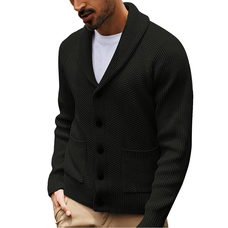 🧶 Men's Casual Shawl-Collar Cardigan — Classic Fit and Soft Knit ✨