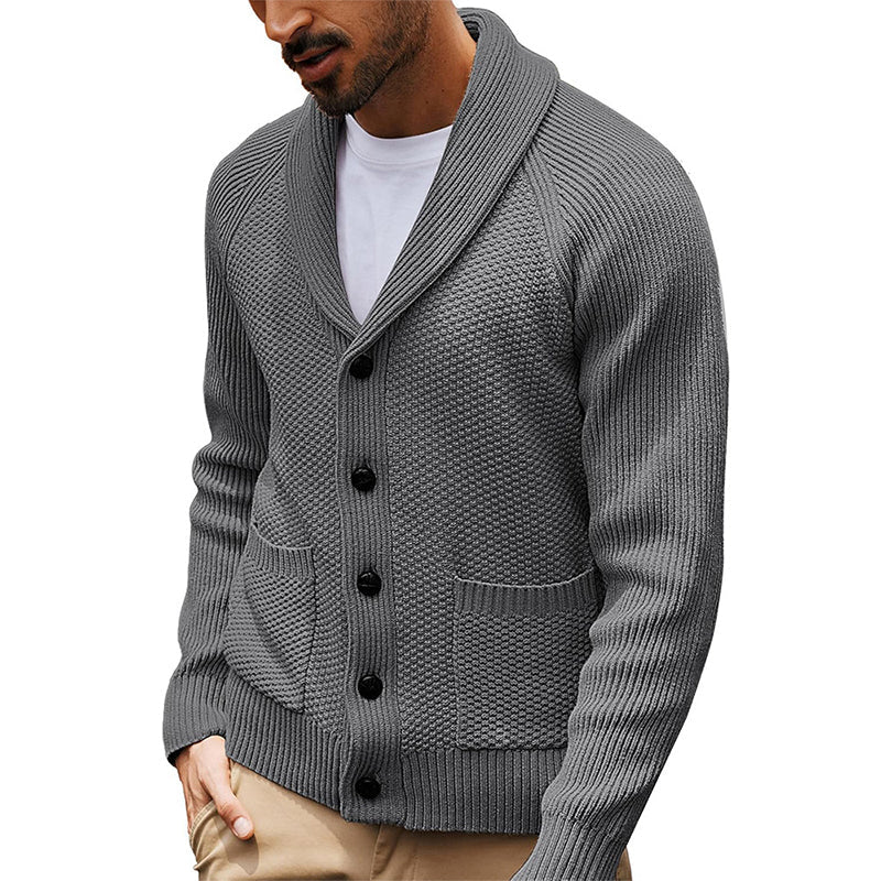 🧶 Men's Casual Shawl-Collar Cardigan — Classic Fit and Soft Knit ✨