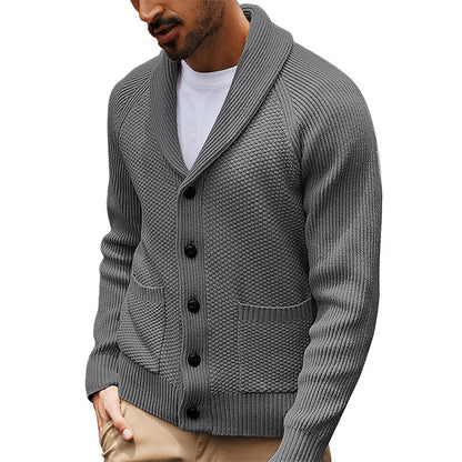 🧶 Men's Casual Shawl-Collar Cardigan — Classic Fit and Soft Knit ✨