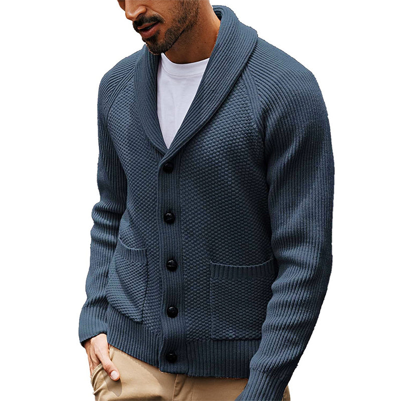 🧶 Men's Casual Shawl-Collar Cardigan — Classic Fit and Soft Knit ✨