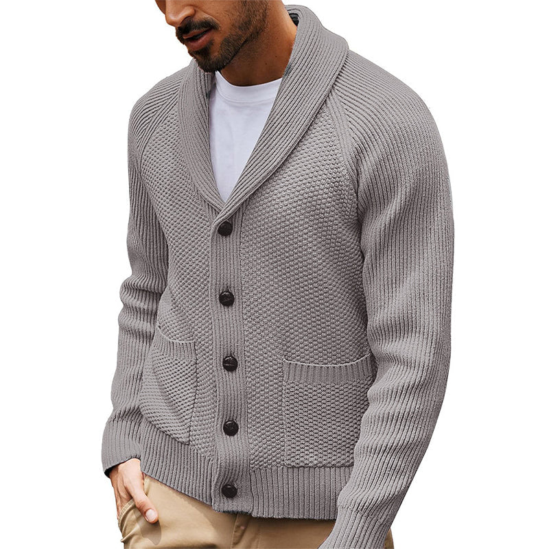 🧶 Men's Casual Shawl-Collar Cardigan — Classic Fit and Soft Knit ✨