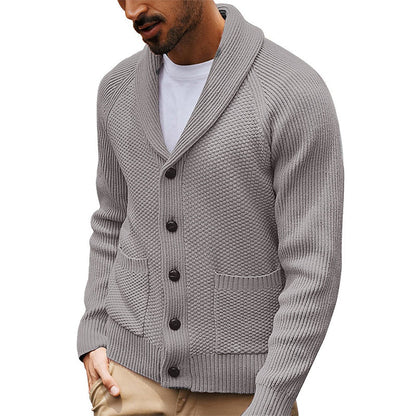 🧶 Men's Casual Shawl-Collar Cardigan — Classic Fit and Soft Knit ✨