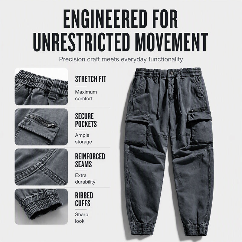 👖 Men's Multi-Pocket Athletic Work Pants