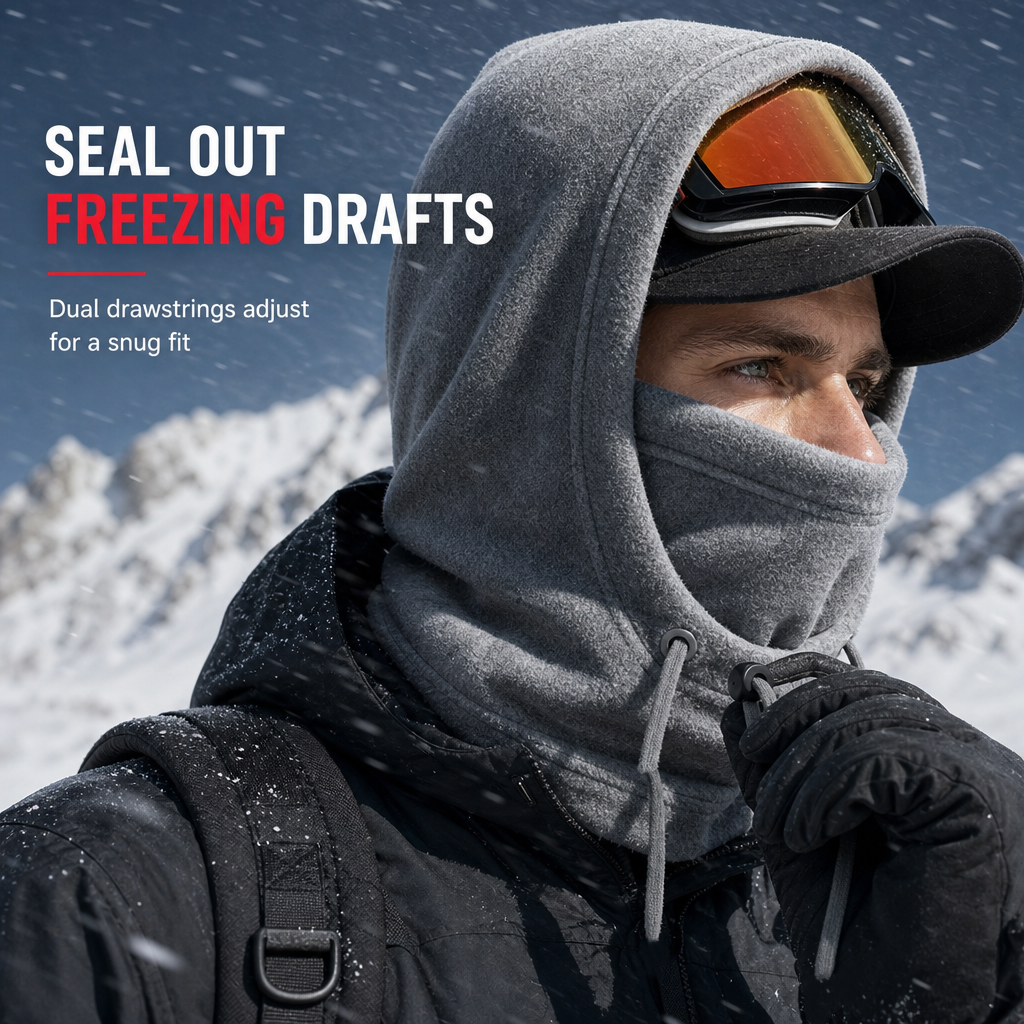 ❄️🧣 3-in-1 Winter Hooded Head Cover—Windproof