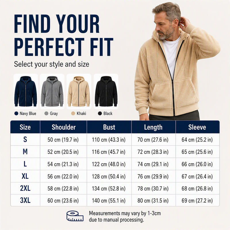 🔥Men's Warm Winter Hooded Zipper Jacket❄️