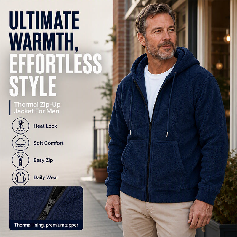 🔥Men's Warm Winter Hooded Zipper Jacket❄️