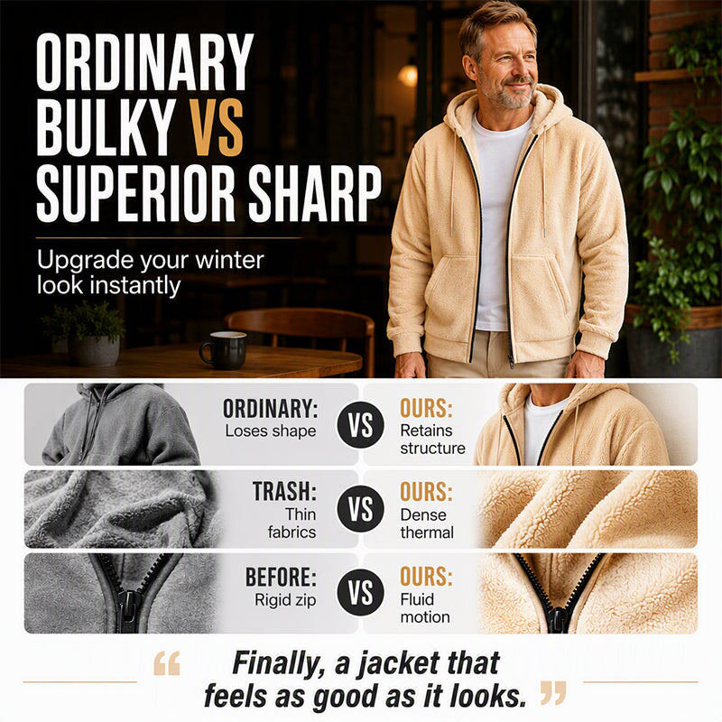 🔥Men's Warm Winter Hooded Zipper Jacket❄️