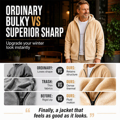 🔥Men's Warm Winter Hooded Zipper Jacket❄️