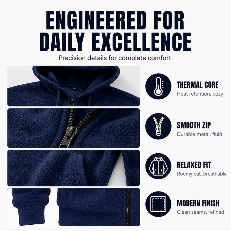🔥Men's Warm Winter Hooded Zipper Jacket❄️