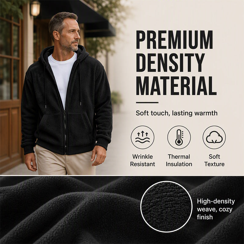🔥Men's Warm Winter Hooded Zipper Jacket❄️