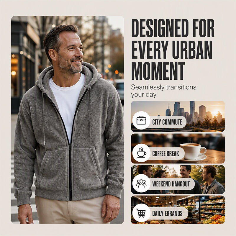 🔥Men's Warm Winter Hooded Zipper Jacket❄️