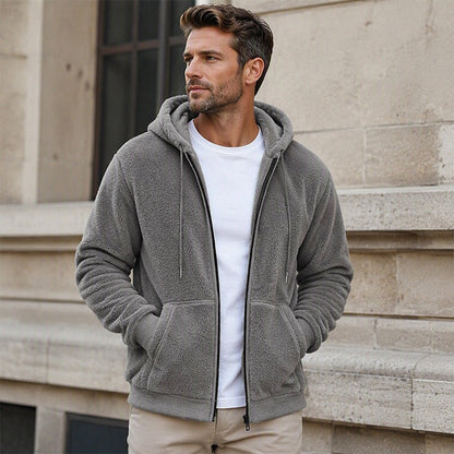 🔥Men's Warm Winter Hooded Zipper Jacket❄️