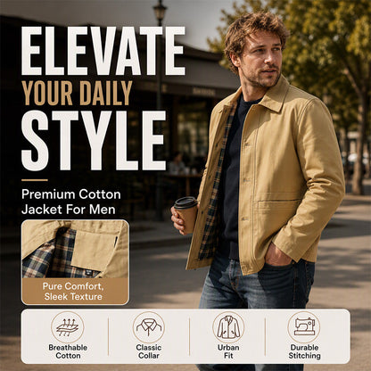 👔Casual Lapel, Versatile & Comfortable🧥 Men's Casual Lapel Jacket – Soft Fabric, Everyday Style ✨