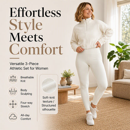👕 Women's Comfortable 3-Piece Sports Set