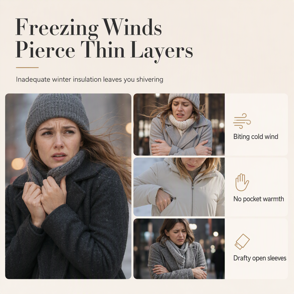 🧥Thick Cotton Warmth, Long-Line Heat❄️ Women's Hooded Padded Coat