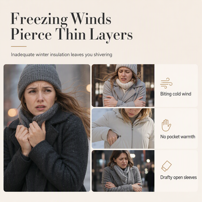 🧥Thick Cotton Warmth, Long-Line Heat❄️ Women's Hooded Padded Coat