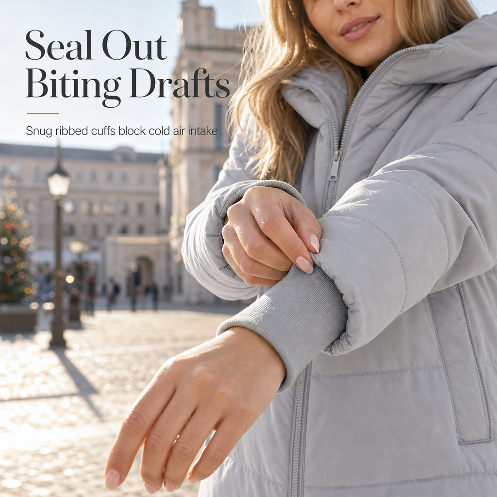 🧥Thick Cotton Warmth, Long-Line Heat❄️ Women's Hooded Padded Coat