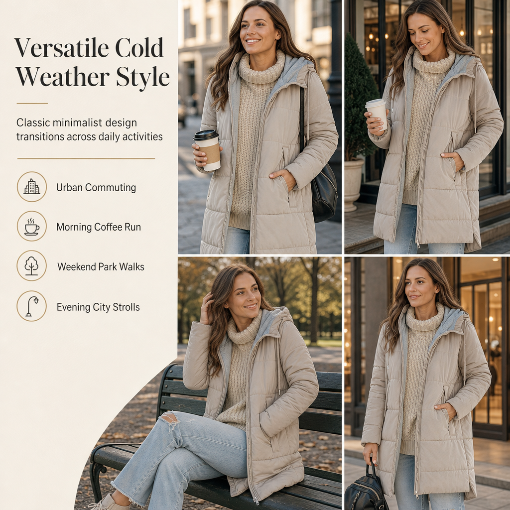 🧥Thick Cotton Warmth, Long-Line Heat❄️ Women's Hooded Padded Coat