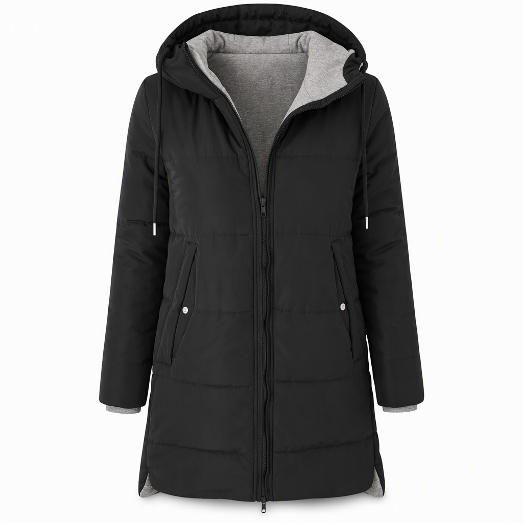 🧥Thick Cotton Warmth, Long-Line Heat❄️ Women's Hooded Padded Coat