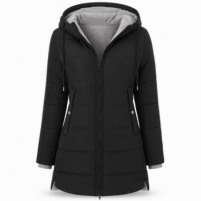 🧥Thick Cotton Warmth, Long-Line Heat❄️ Women's Hooded Padded Coat