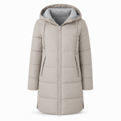 🧥Thick Cotton Warmth, Long-Line Heat❄️ Women's Hooded Padded Coat
