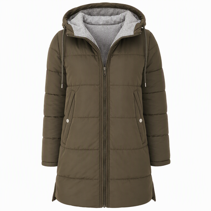 🧥Thick Cotton Warmth, Long-Line Heat❄️ Women's Hooded Padded Coat