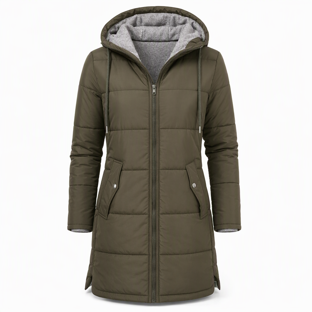 🧥Thick Cotton Warmth, Long-Line Heat❄️ Women's Hooded Padded Coat